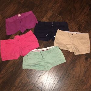 5 Pairs Of colored shorts